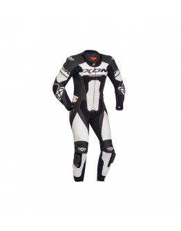 Costum (combinezon) motociclete barbati piele Ixon vara model Jackal MS - Negru/albastru