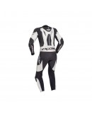 Costum (combinezon) motociclete barbati piele Ixon vara model Jackal MS - Negru/albastru