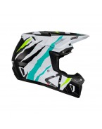 Set Casca cross-enduro LEATT MOTO 8.5 V23 + Ochelari protectie VELOCITY 5.5, KIT TIGER - Negru/Albastru/Alb/Galben fluor