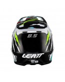 Set Casca cross-enduro LEATT MOTO 8.5 V23 + Ochelari protectie VELOCITY 5.5, KIT TIGER - Negru/Albastru/Alb/Galben fluor