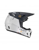 Set Casca cross-enduro LEATT MOTO 8.5 V23 + Ochelari protectie VELOCITY 5.5, KIT METALLIC - Gri/Alb