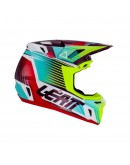 Set Casca cross-enduro LEATT MOTO 8.5 V23 + Ochelari protectie VELOCITY 5.5, KIT NEON - Albastru/Mov/Verde fluor