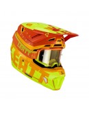 Set Casca cross-enduro LEATT MOTO 7.5 V23 + Ochelari protectie VELOCITY 4.5 IRIZ, KIT CITRUS  - Portocaliu/Galben fluor