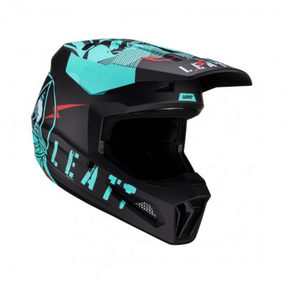 Casca cross-enduro LEATT MOTO HELMET 2.5 V23 FUEL - Negru/Albastru