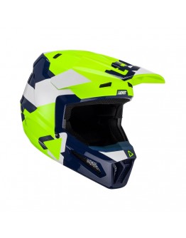 Casca cross-enduro LEATT MOTO HELMET 2.5 V23 LIME - Albastru/Alb/Galben fluor