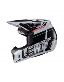 Set Casca cross-enduro LEATT MOTO 7.5 V24 + Ochelari protectie VELOCITY 4.5, KIT BLACK/WHITE - Negru/Alb/Rosu