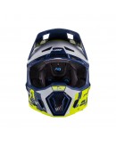 Set Casca cross-enduro LEATT MOTO 7.5 V24 + Ochelari protectie VELOCITY 4.5, KIT BLUE - Albastru/Alb/Galben fluor