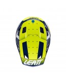 Set Casca cross-enduro LEATT MOTO 7.5 V24 + Ochelari protectie VELOCITY 4.5, KIT BLUE - Albastru/Alb/Galben fluor