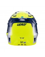 Set Casca cross-enduro LEATT MOTO 7.5 V24 + Ochelari protectie VELOCITY 4.5, KIT BLUE - Albastru/Alb/Galben fluor