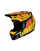 Set Casca cross-enduro LEATT MOTO 7.5 V24 + Ochelari protectie VELOCITY 4.5, KIT CITRUS - Negru/Portocaliu/Galben fluor