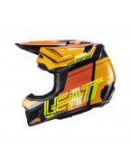 Set Casca cross-enduro LEATT MOTO 7.5 V24 + Ochelari protectie VELOCITY 4.5, KIT CITRUS - Negru/Portocaliu/Galben fluor