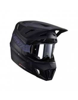 Set Casca cross-enduro LEATT MOTO 3.5 V24 + Ochelari protectie VELOCITY 4.5, KIT BLACK - Negru