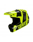 Set Casca cross-enduro LEATT MOTO 3.5 V24 + Ochelari protectie VELOCITY 4.5, KIT CITRUS - Negru/Galben fluor