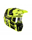 Set Casca cross-enduro LEATT MOTO 3.5 V24 + Ochelari protectie VELOCITY 4.5, KIT CITRUS - Negru/Galben fluor