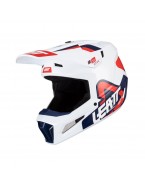 Set Casca cross-enduro LEATT MOTO 3.5 V24 + Ochelari protectie VELOCITY 4.5, KIT ROYAL - Alb/Albastru/Rosu