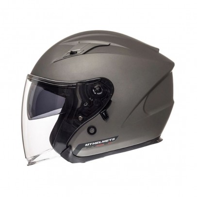 Casca open face motociclete MT Avenue SV titanium mat (ochelari soare integrati)