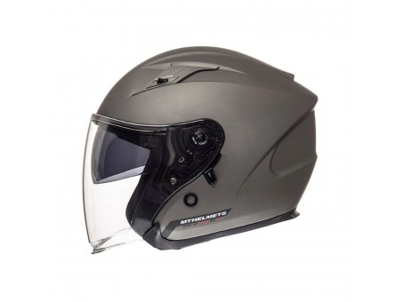 Casca open face motociclete MT Avenue SV titanium mat (ochelari soare integrati)