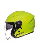 Casca open face motociclete MT Avenue SV galben fluor lucios (ochelari soare integrati)