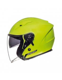 Casca open face motociclete MT Avenue SV galben fluor lucios (ochelari soare integrati)