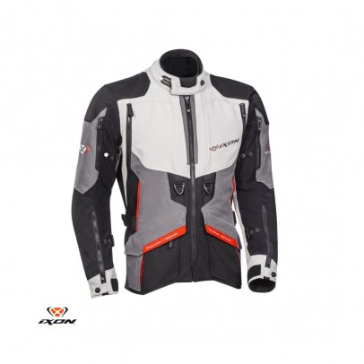 Geaca (jacheta) motociclete barbati Touring/Adventure Ixon All season model Ragnar MS - Negru/gri/rosu