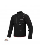 Geaca (jacheta) motociclete barbati Touring/Adventure Ixon All season model M-Skeid MS - Negru/rosu (geaca laminata; waterproof pe exterior)