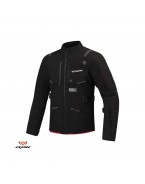 Geaca (jacheta) motociclete barbati Touring/Adventure Ixon All season model M-Skeid MS - Negru/rosu (geaca laminata; waterproof pe exterior)