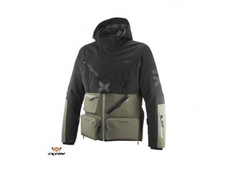 Geaca (jacheta) moto barbati Touring/Adventure Ixon All season model Etna MS - Khaki/Negru