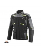 Geaca (jacheta) motociclete barbati Touring/Adventure Ixon All season model Midgard MS - Negru/gri/galben