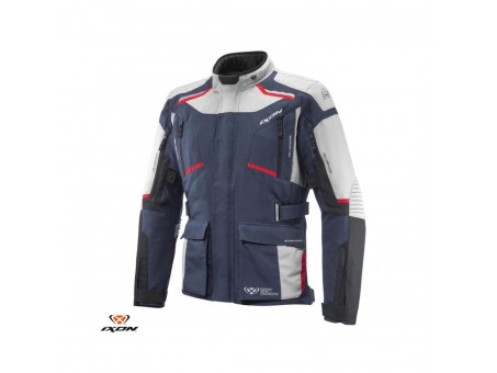 Geaca (jacheta) motociclete barbati Touring/Adventure Ixon All season model Midgard MS - Gri/navy/negru