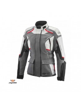 Geaca (jacheta) moto femei Touring/Adventure Ixon All season model Midgard MS - Gri/Negru/Rosu