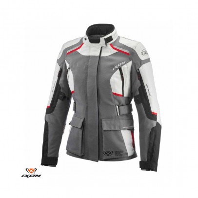 Geaca (jacheta) moto femei Touring/Adventure Ixon All season model Midgard MS - Gri/Negru/Rosu