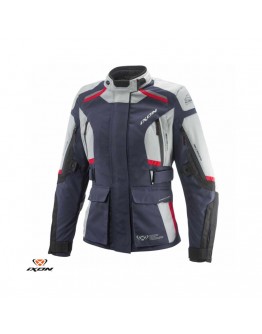 Geaca (jacheta) moto femei Touring/Adventure Ixon All season model Midgard MS - Gri/Navy/Negru