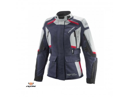 Geaca (jacheta) moto femei Touring/Adventure Ixon All season model Midgard MS - Gri/Navy/Negru