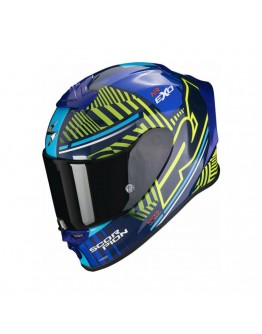 Casca integrala SCORPION EXO-R1 EVO AIR VICTORY - Albastru/Galben Fluo