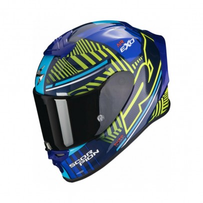 Casca integrala SCORPION EXO-R1 EVO AIR VICTORY - Albastru/Galben Fluo