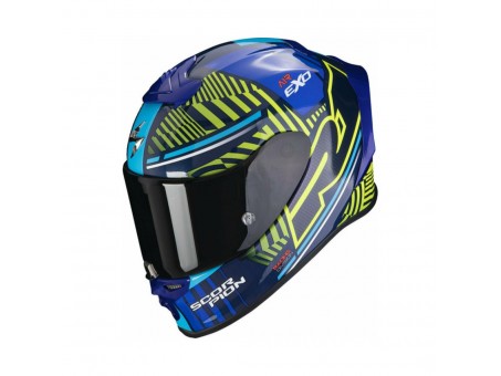 Casca integrala SCORPION EXO-R1 EVO AIR VICTORY - Albastru/Galben Fluo