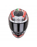 Casca integrala sport SCORPION EXO-R1 EVO AIR ZACCONE REPLICA - Argintiu/Negru/Rosu