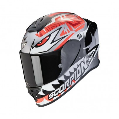 Casca integrala sport SCORPION EXO-R1 EVO AIR ZACCONE REPLICA - Argintiu/Negru/Rosu