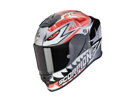 Casca integrala sport SCORPION EXO-R1 EVO AIR ZACCONE REPLICA - Argintiu/Negru/Rosu