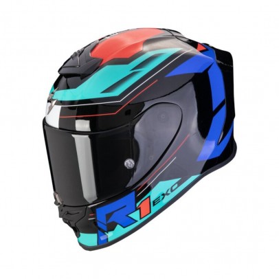 Casca integrala sport SCORPION EXO-R1 EVO AIR BLAZE - Negru/Albastru/Rosu