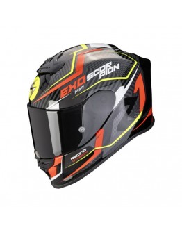 Casca integrala sport SCORPION EXO-R1 EVO AIR COUP - Negru/Rosu/Galben fluo