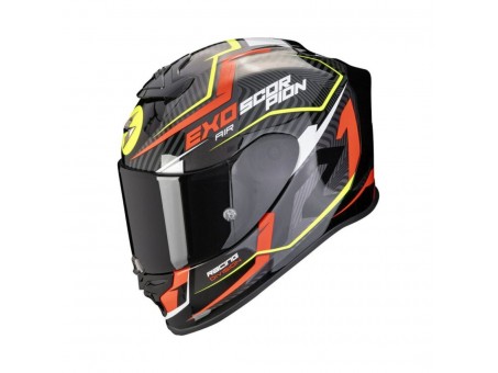 Casca integrala sport SCORPION EXO-R1 EVO AIR COUP - Negru/Rosu/Galben fluo