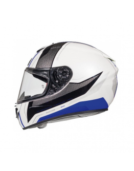 Casca integrala motociclete MT Rapide Duel D5 albastru/alb/negru lucios (fibra sticla)