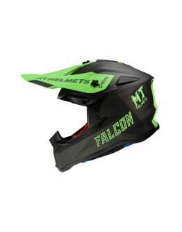 Casca off road MT Falcon System D6 verde fluor mat