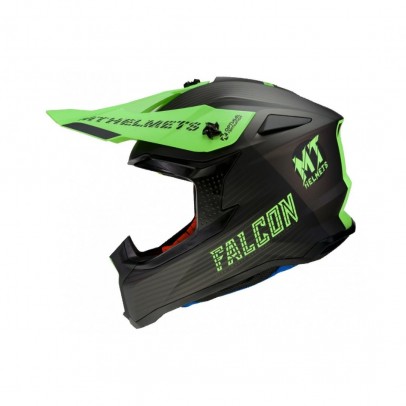 Casca off road MT Falcon System D6 verde fluor mat