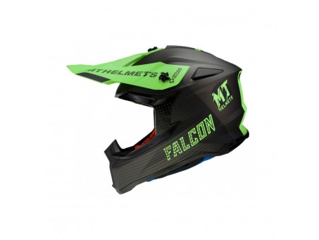 Casca off road MT Falcon System D6 verde fluor mat