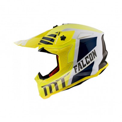 Casca off road MT Falcon Warrior A3 galben lucios