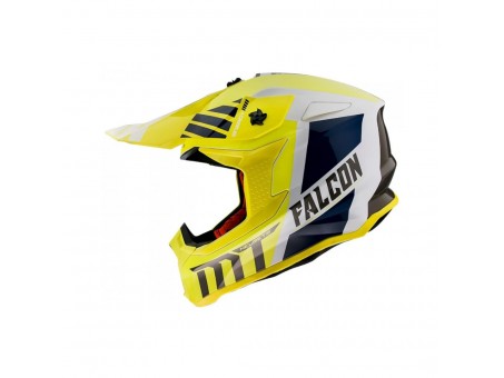 Casca off road MT Falcon Warrior A3 galben lucios