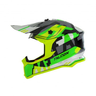 Casca off road MT Falcon Arya A3 galben fluor mat