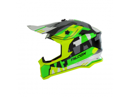 Casca off road MT Falcon Arya A3 galben fluor mat